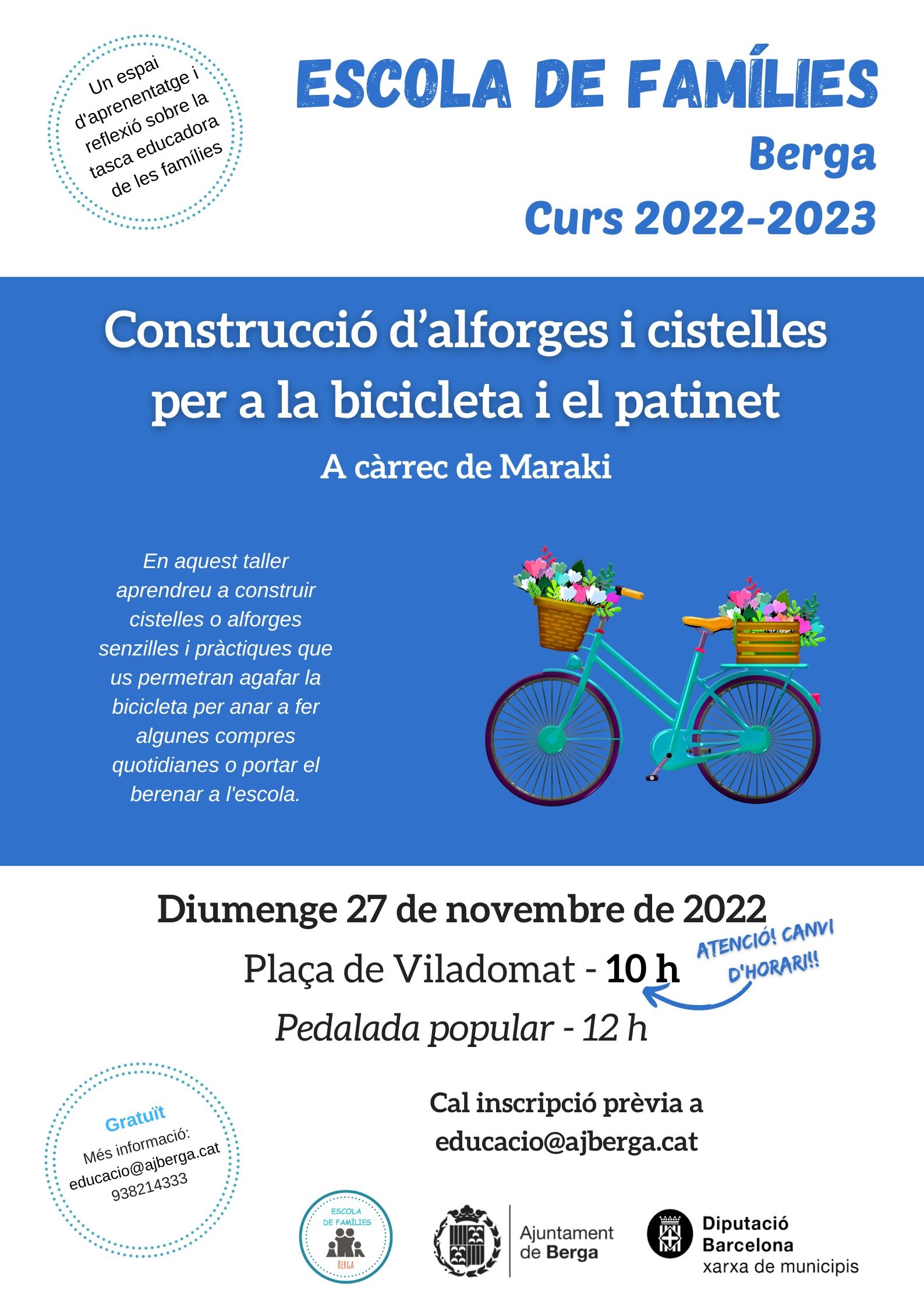  Taller d'alforges per a bicicleta i patinet