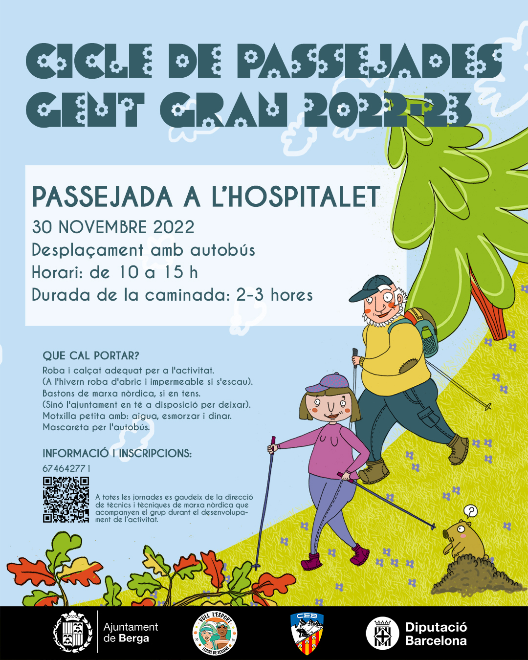 Cicle de passejades de gent gran: L'Hospitalet de Llobregat 