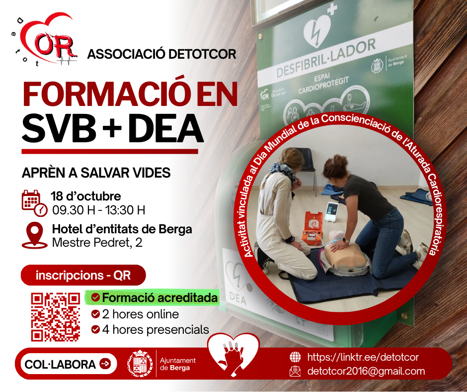 Formació: Suport Vital Bàsic i desfibril·lador 