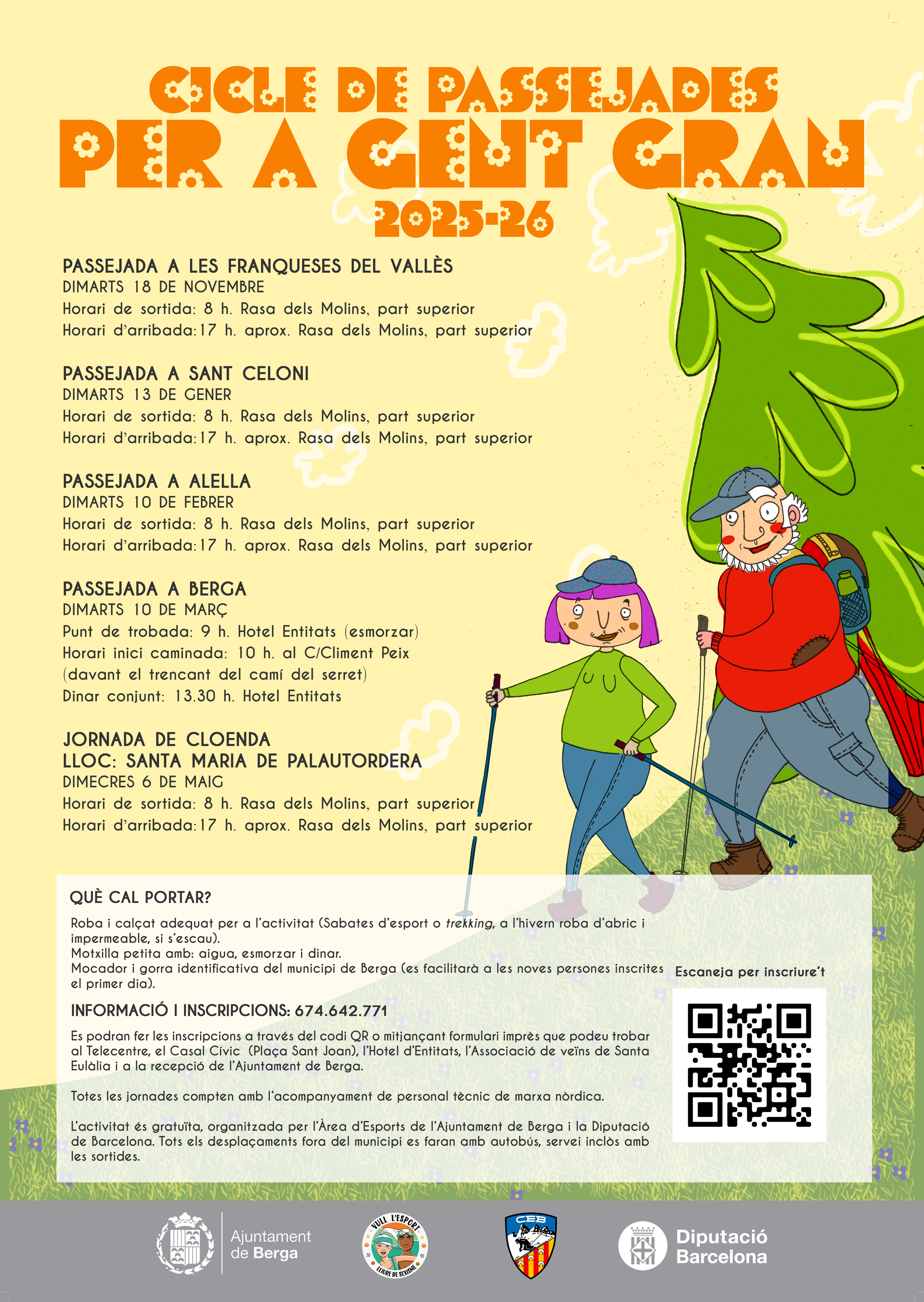 Cartell - Cicle de passejades per a gent gran 2025-2026