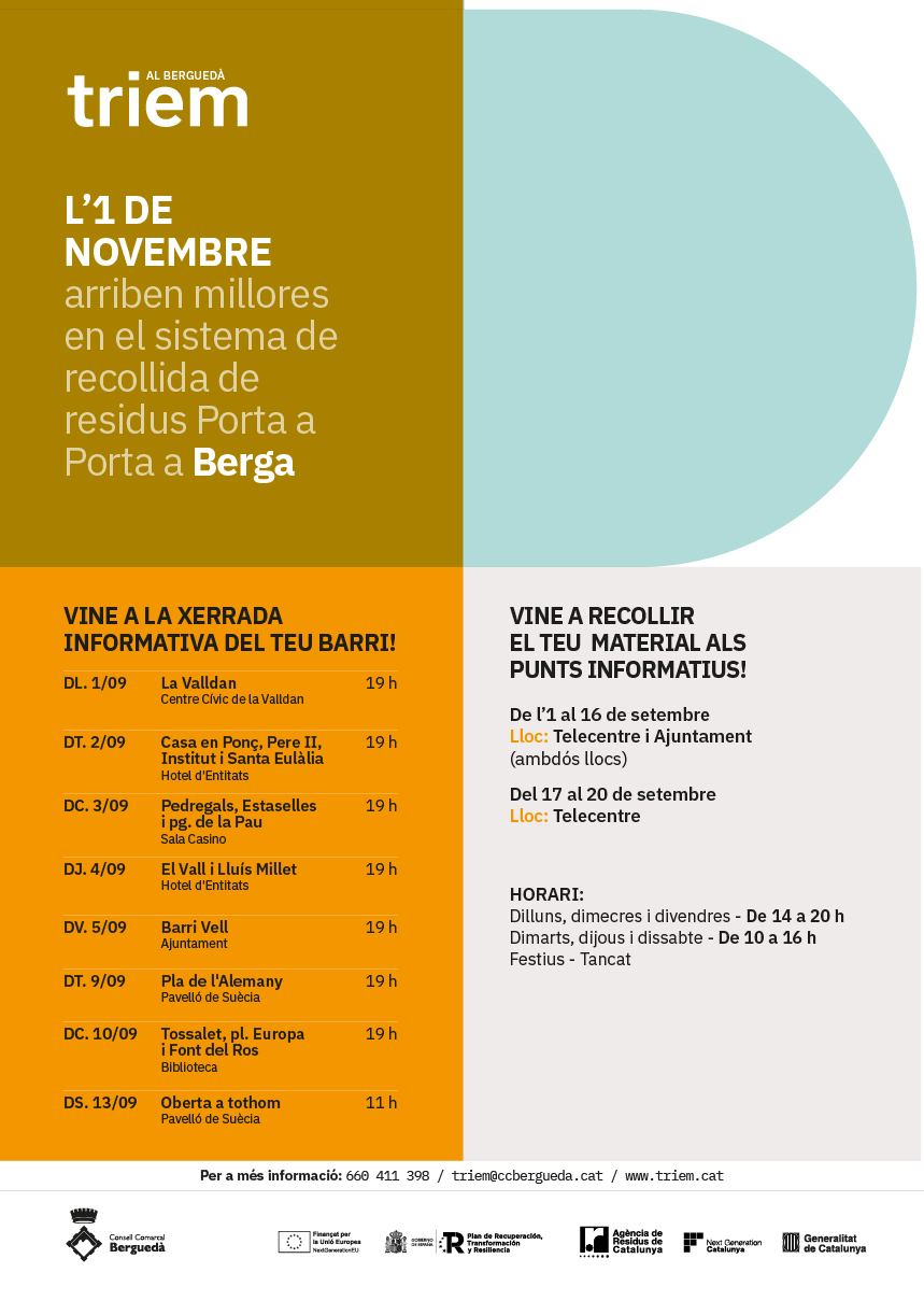 Xerrada informativa: novetats del Porta a Porta a Berga