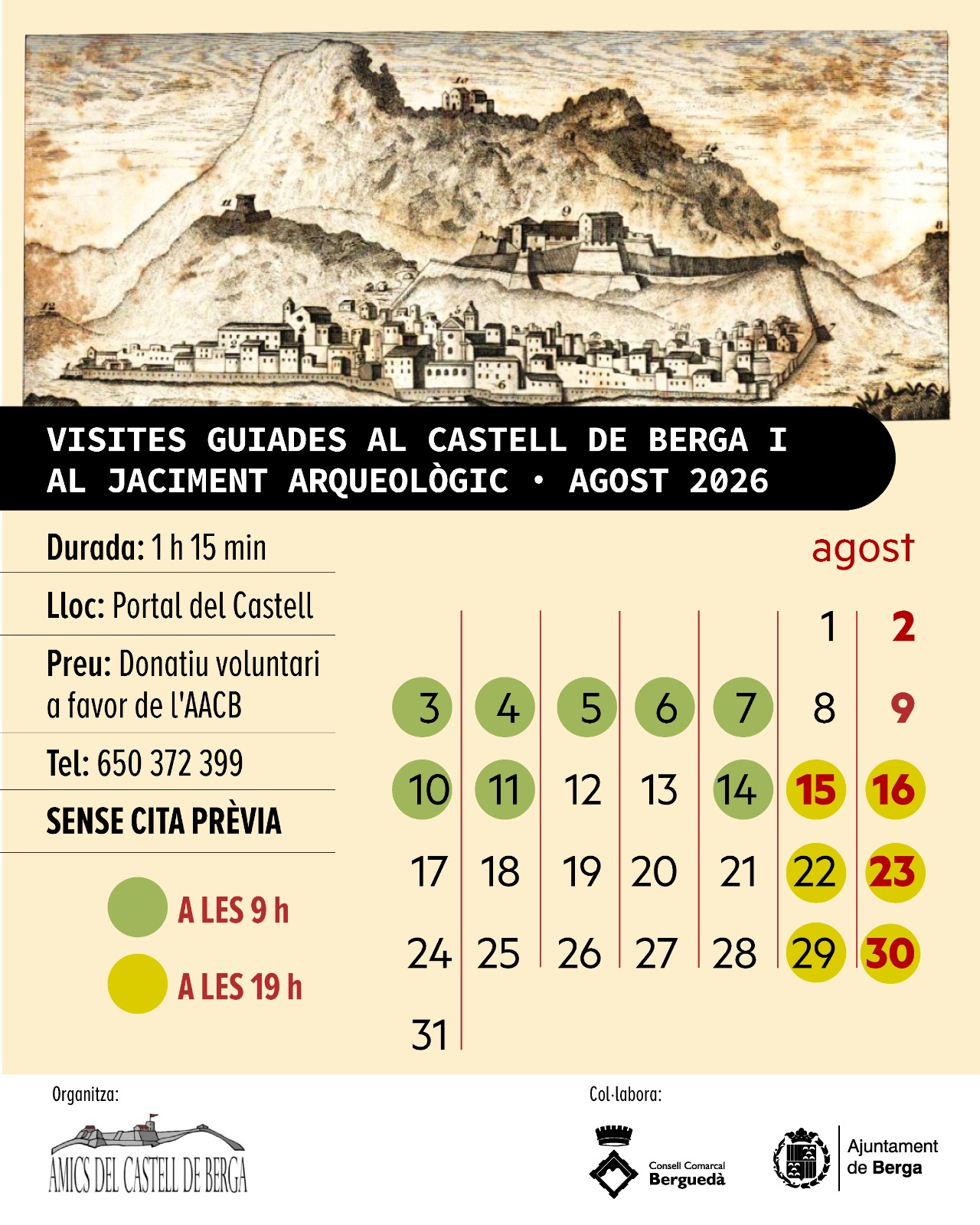 Visita guiada al Castell de Berga i jaciment arqueol&ograve;gic