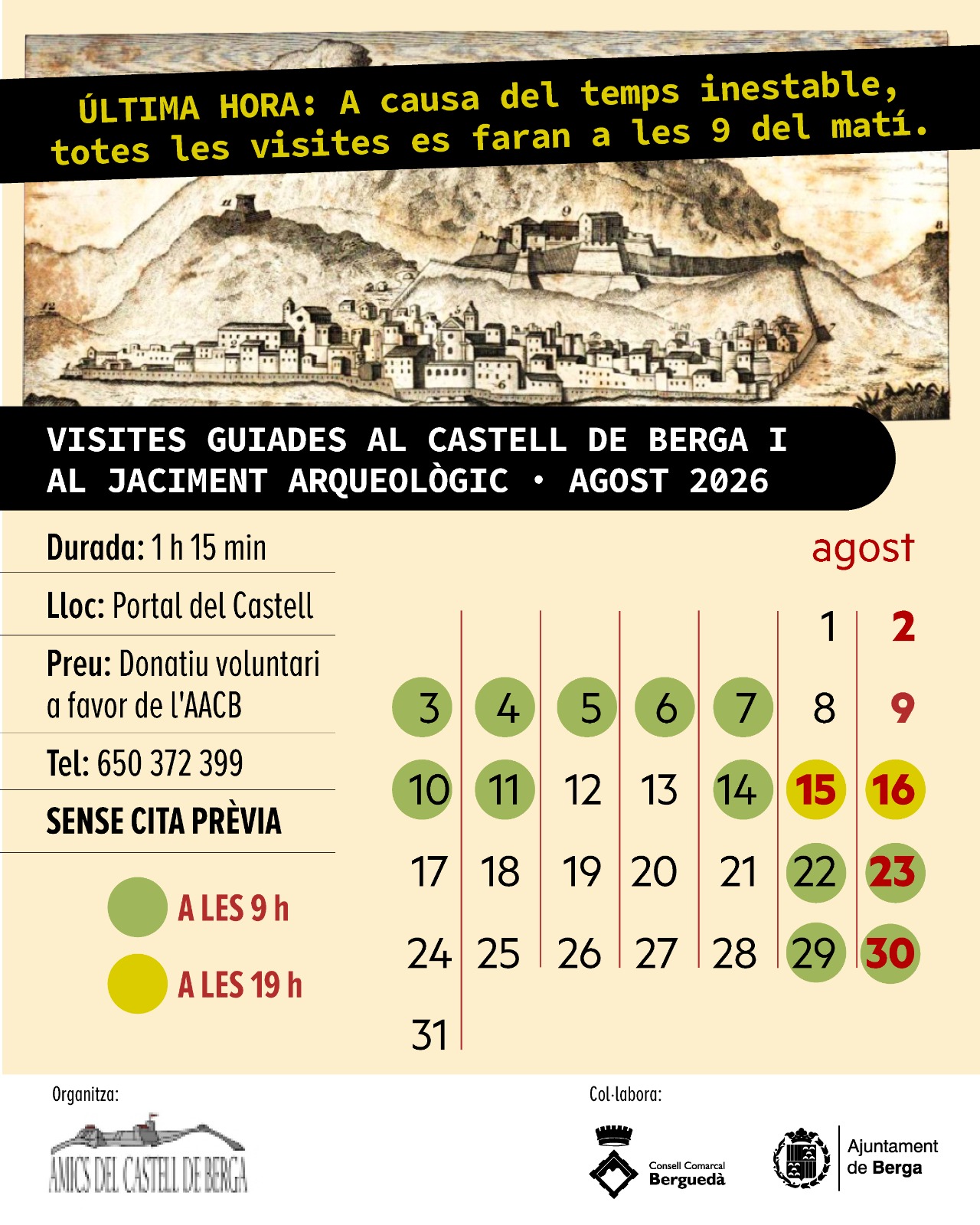 Visita guiada al Castell de Berga i jaciment arqueol&ograve;gic