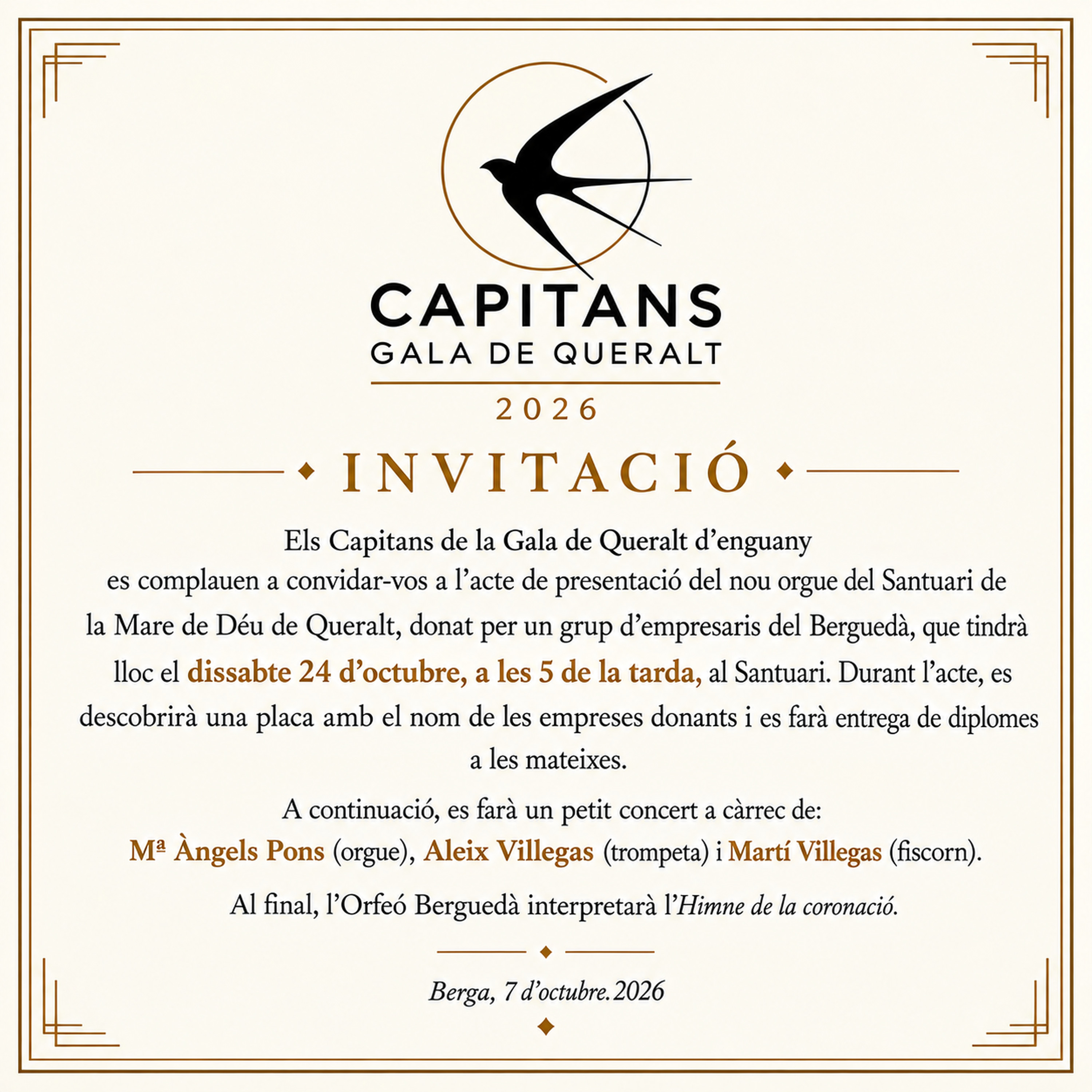 Presentaci&oacute; del nou orgue de Queralt 