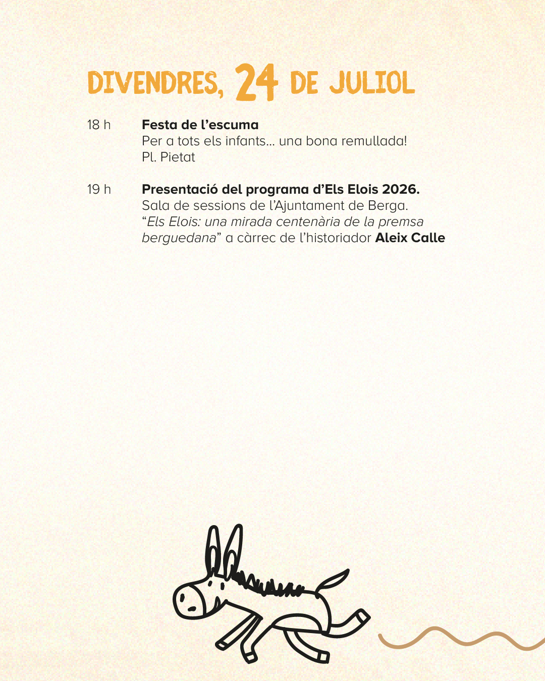 Actes d'Els Elois 2026 Actes d'Els Elois 2026