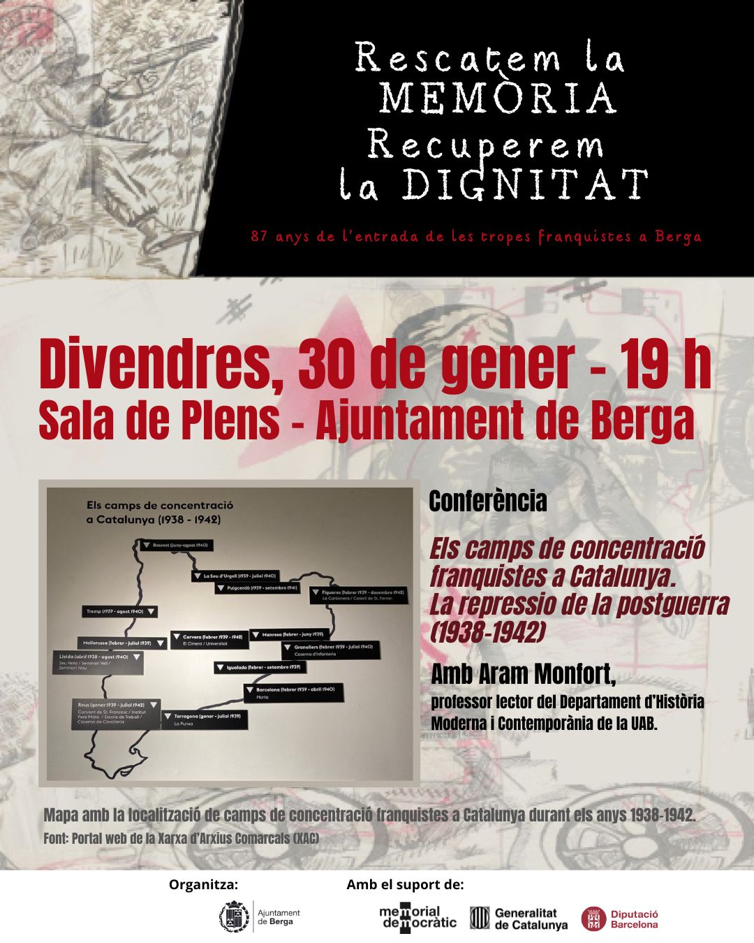 Confer&egrave;ncia: "Els camps de concentraci&oacute; franquistes a Catalunya (1938-1942)"