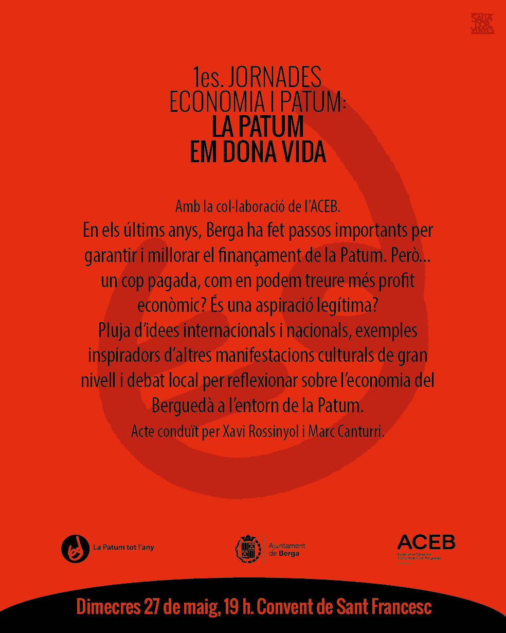 Cartell - Jornades Economia i Patum: la Patum em dona vida