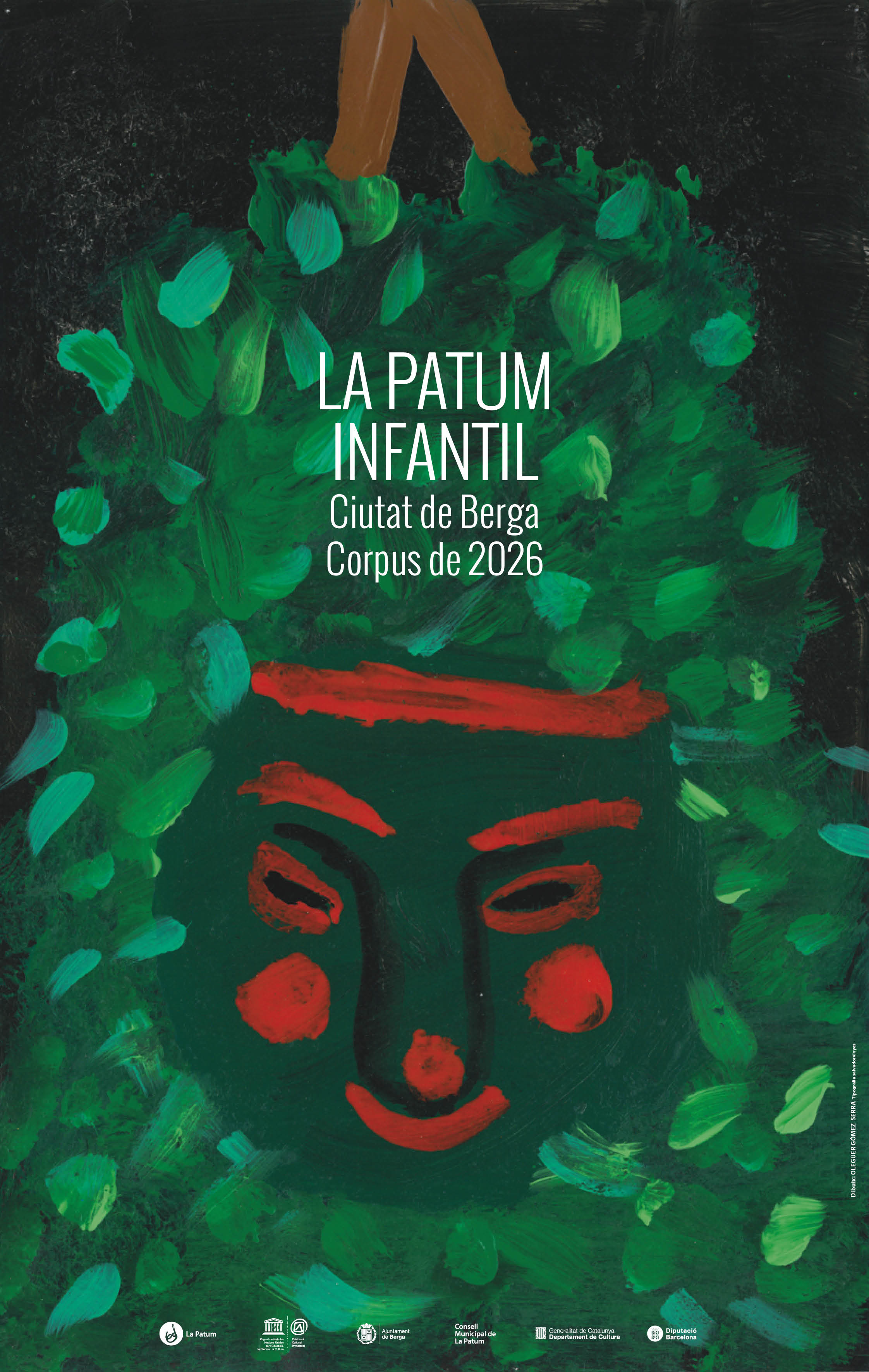 Cartell de la Patum infantil 2026 - �??Ple de la Patum' d'Oleguer G&oacute;mez Serra de l'Escola Vedruna 