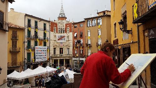 El Concurs de Pintura Ràpida de Tardor de Berga crea una categoria per a les obres que plasmin l'entorn i el convent de Sant Francesc