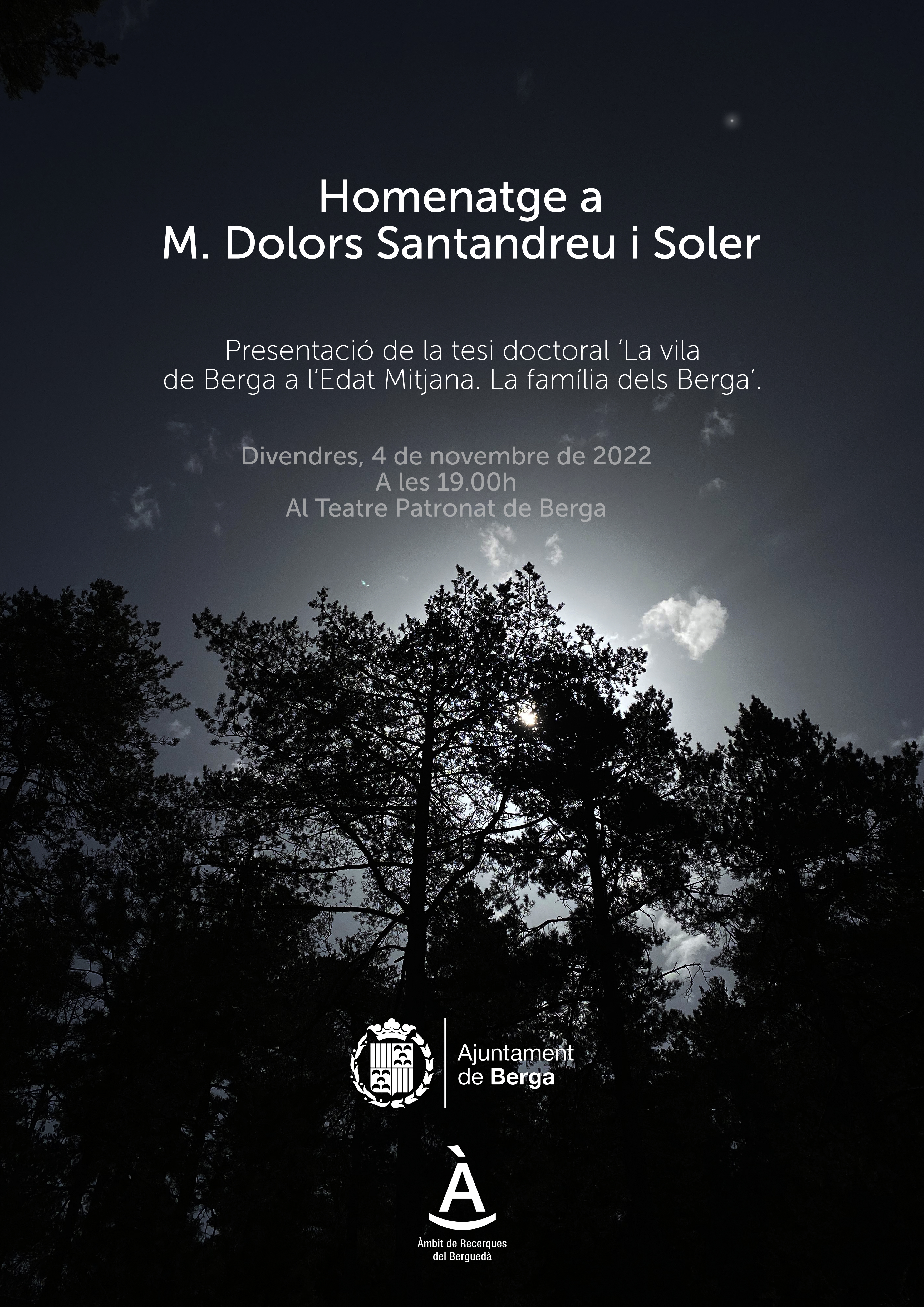 Cartell - Homenatge a M. Dolors Santandreu Soler 