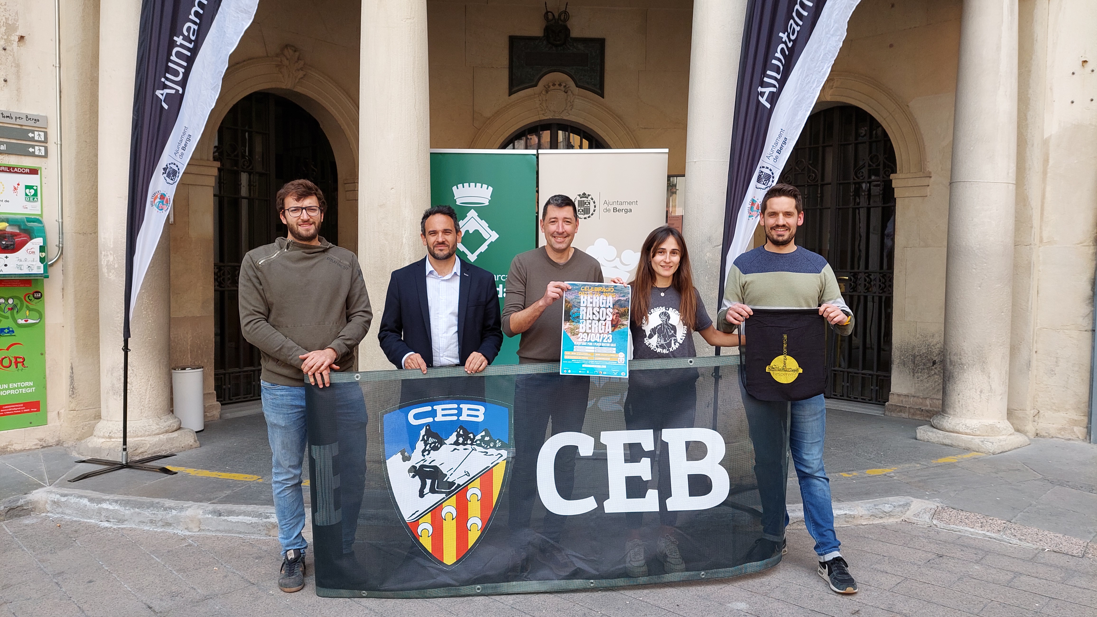 Jordi Serra, Abel García, Ivan Sànchez, Clàudia Sabata i Xavi Orcajo durant la presentació de la 25a edició de la BRB