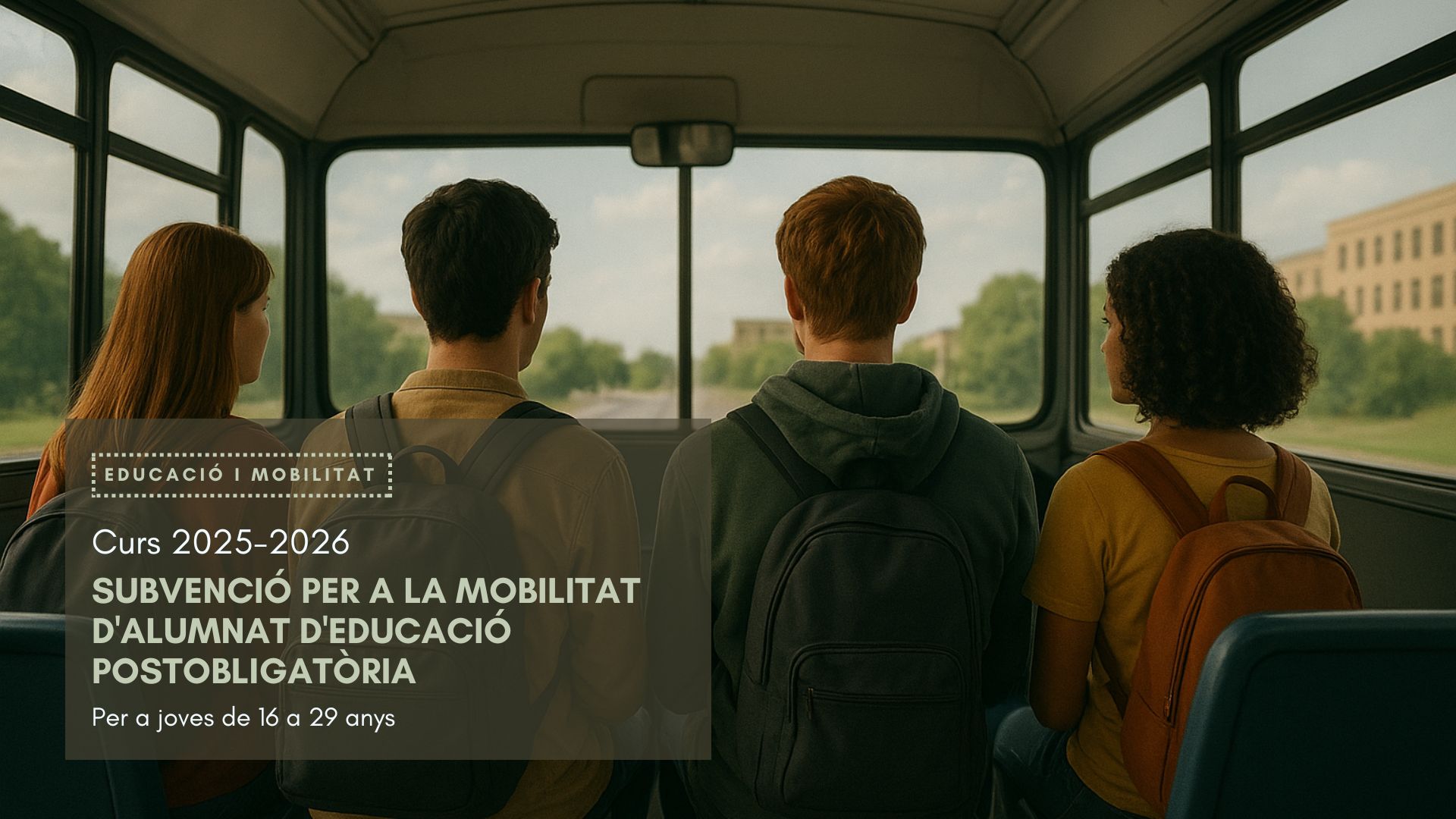 Berga impulsa una convocatòria d'ajuts per a la mobilitat de joves de la ciutat que cursin estudis postobligatoris fora del municipi Berga impulsa una convocatòria d'ajuts per a la mobilitat de joves de la ciutat que cursin estudis postobligatoris fora del municipi