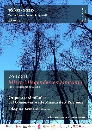 El concert simfònic de l'Orquestra del Conservatori de Música dels Pirineus es farà aquest diumenge, 16 de febrer, a Puigcerdà