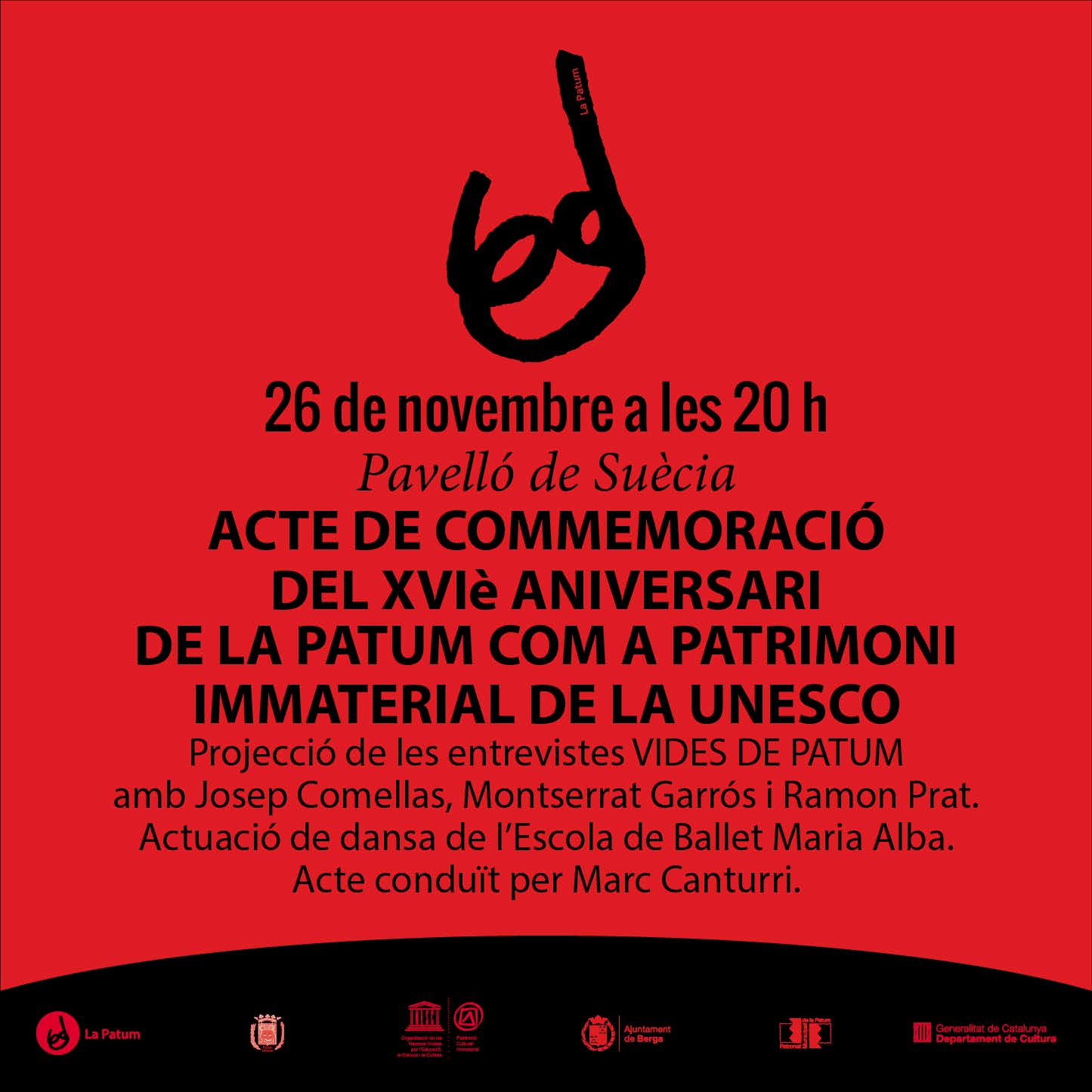 Josep Comellas, Montserrat Garrós i Ramon Prat seran homenatjats en el XVIè aniversari de La Patum com a Patrimoni de la Humanitat
